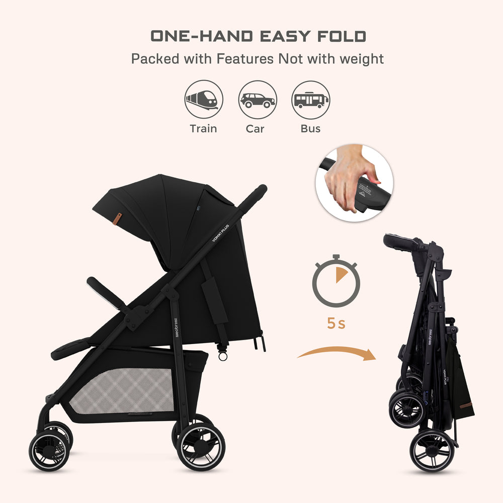 Neobreez VOMX1 PLUS 2 in 1 Travel System Stroller Black Neobreez Yallatoys