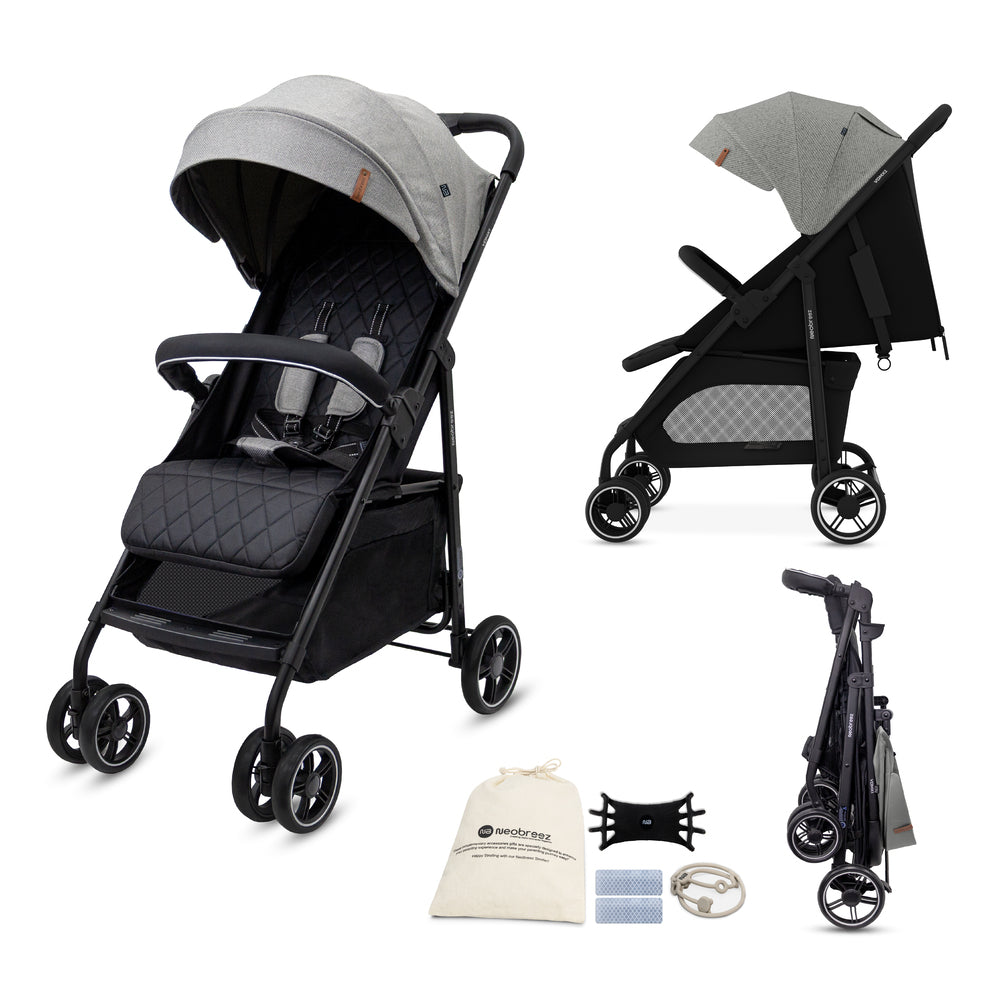 Neobreez VOMX1 Ultra Lightweight Stroller Medium Gray Neobreez Yallatoys