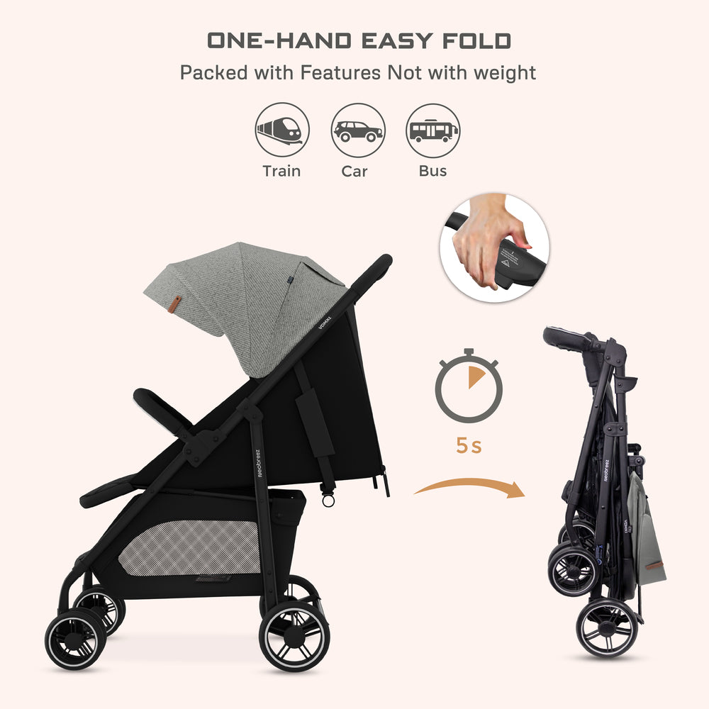 Neobreez VOMX1 Ultra Lightweight Stroller Medium Gray Neobreez Yallatoys