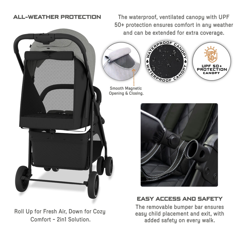 Neobreez VOMX1 PLUS 2 in 1 Travel System Stroller Neobreez Yallatoys