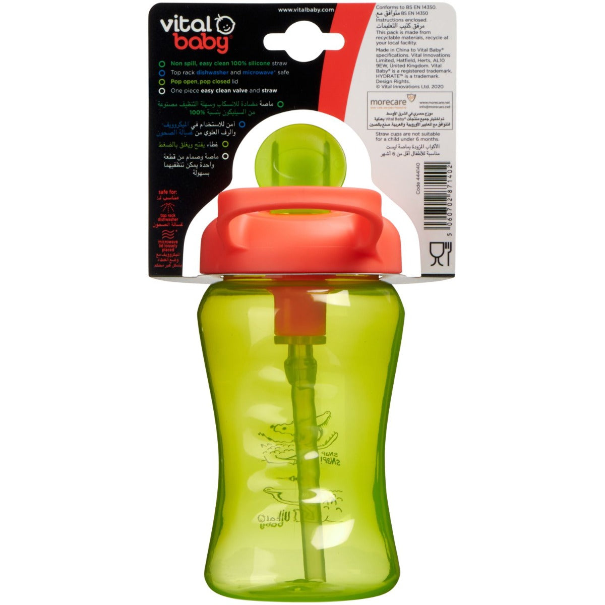 Vital Baby  Hydrate Sippy Straw Pop 340Ml 12 Months+ Vital Baby Yallatoys
