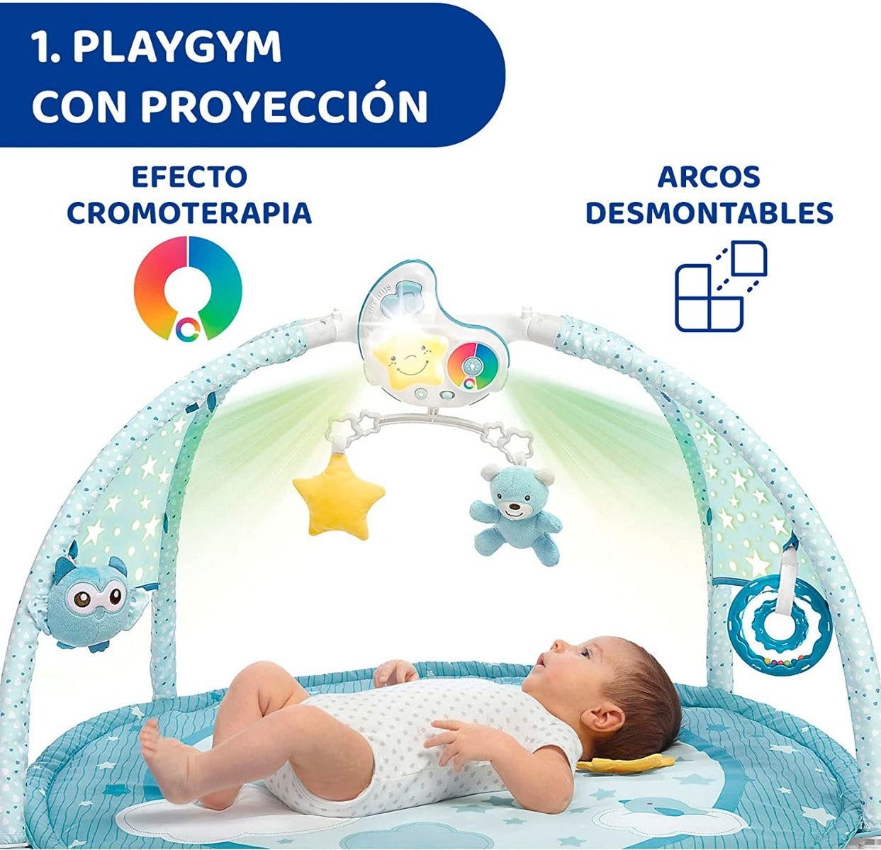 Chicco First Dreams Enjoy Colors Playgym - Blue Chicco Yallatoys