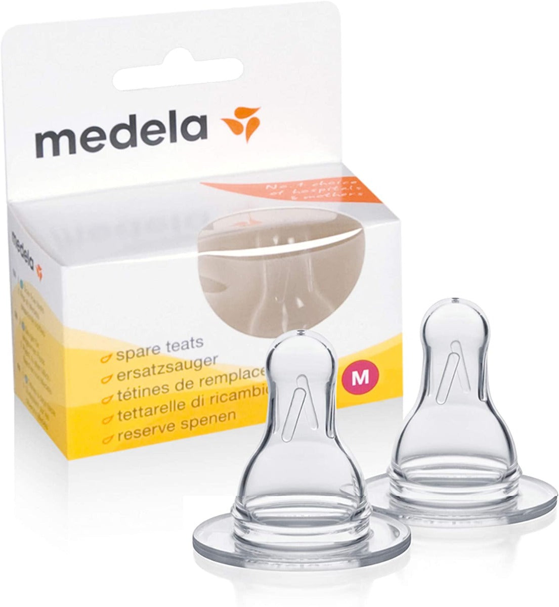 Medela Spare Teats Medium 2/Pkt Medela Yallatoys