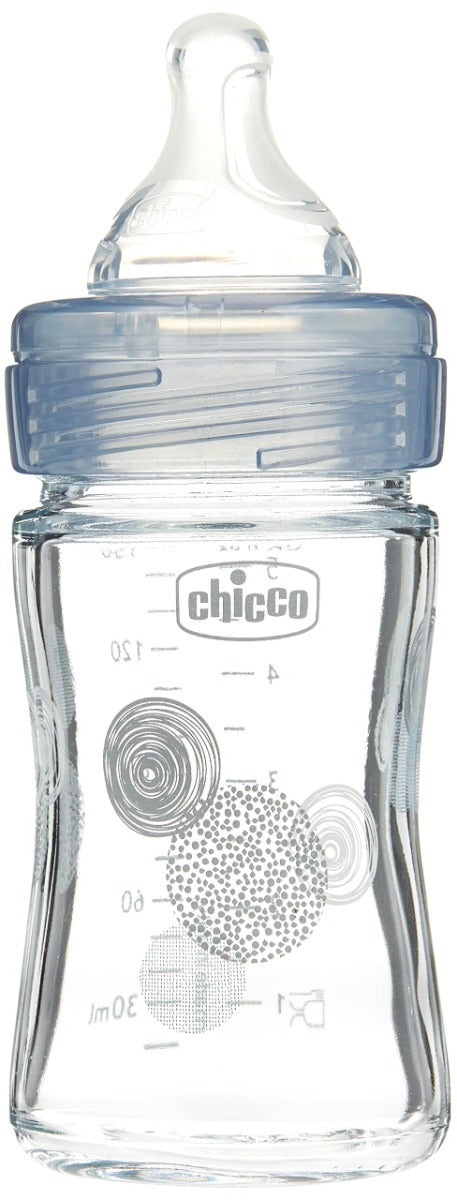 Chicco Baby Well Being Glass Bottle Unisex - 150Ml - Slow Flow - Silicone Chicco Yallatoys