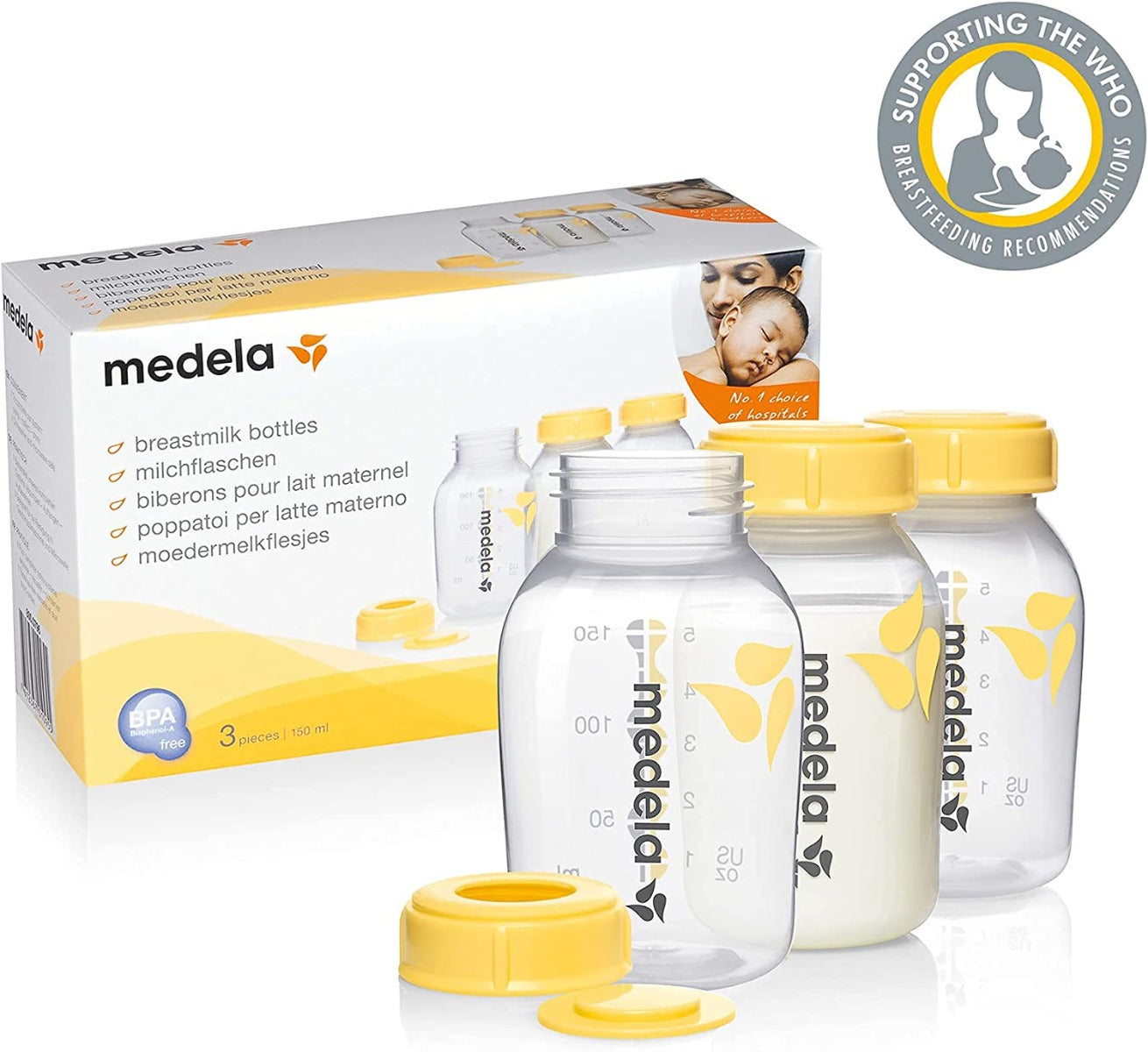 Medela Breastmilk Bottles 150Ml Box/3 Medela Yallatoys