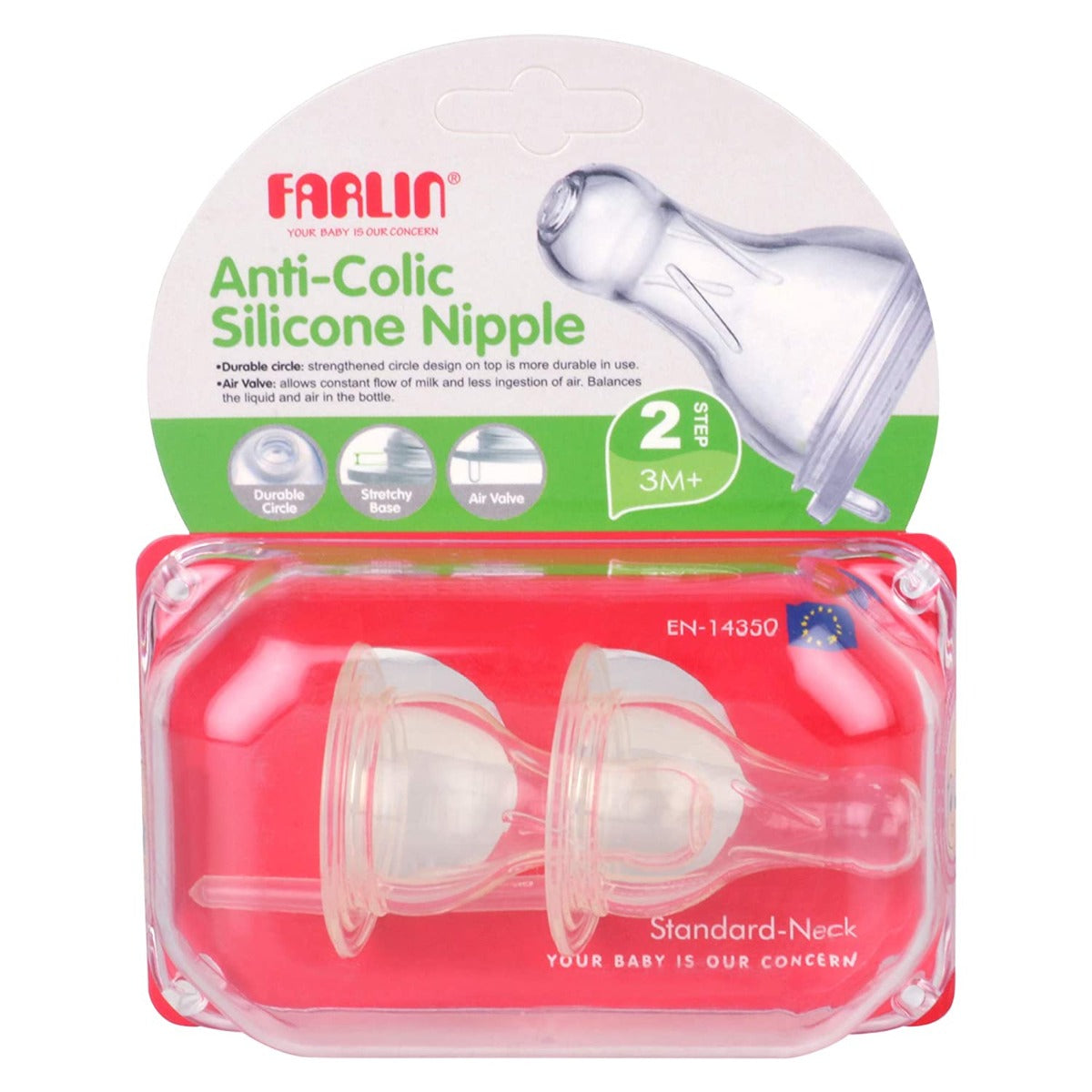 Farlin  Anti Colic Nipple M Standard M Farlin Yallatoys