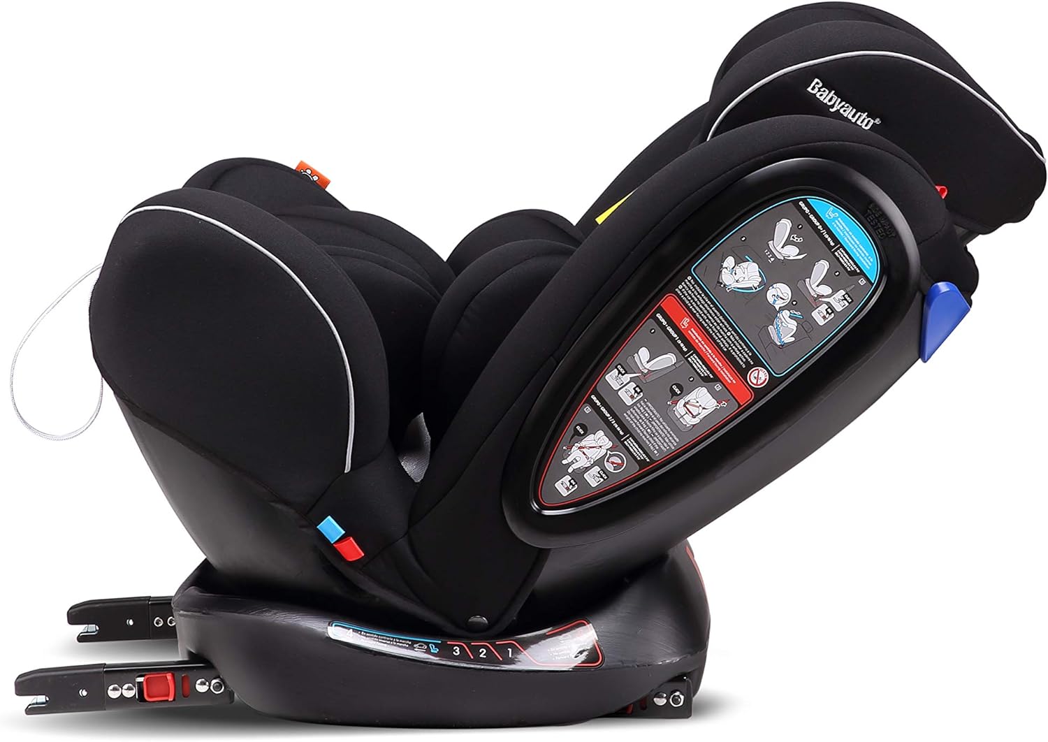 Babyauto Noefix 0123 
(0 12Y  
Car Seat
(Black With Black Base Babyauto Yallatoys