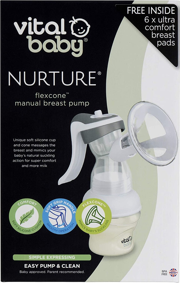 Vital Baby  Nurture Flexcone Manual Breastpump White Vital Baby Yallatoys