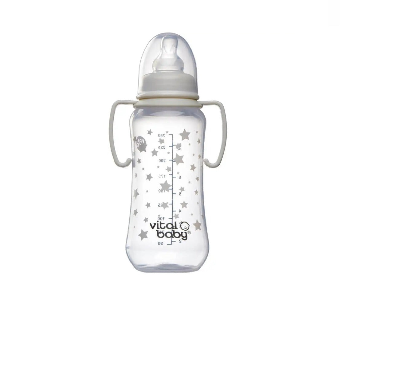 Vital Baby  Nurture Perfectly Simple Feeding Bottle With Handles 250Ml 0 Months+ Vital Baby Yallatoys