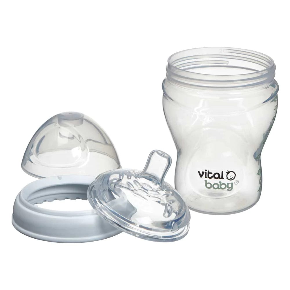 Vital Baby  Nurture Perfectly Simple Feeding Bottle 240Ml 3Pk  0 Months+ Vital Baby Yallatoys