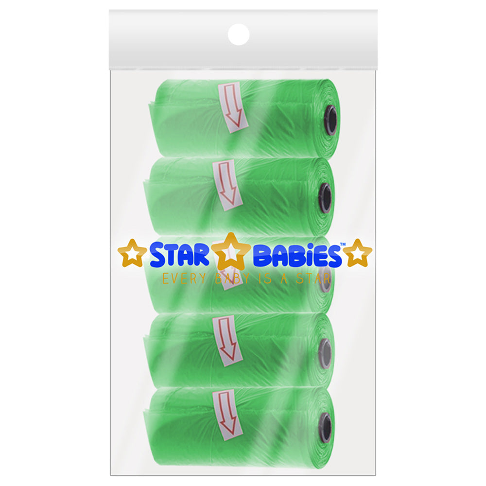 Star Babies Disposable Scented Bag Pack Of 5 Green Star Babies Yallatoys