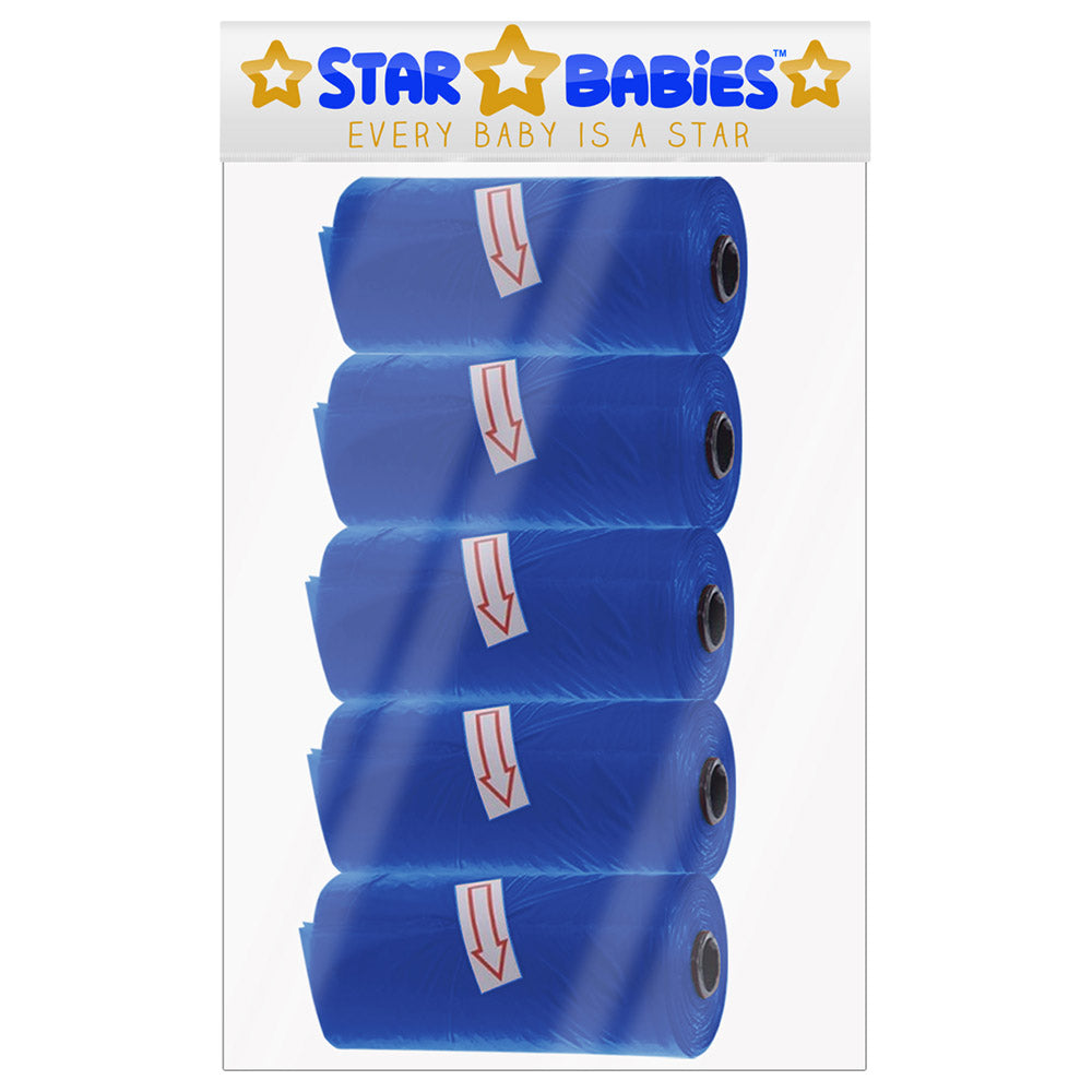 Star Babies Disposable Scented Bag Pack Of 5 Navy Blue Star Babies Yallatoys