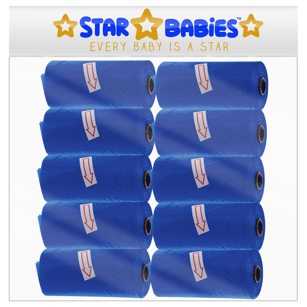 Star Babies Disposable Scented Bag Pack Of 10 Navy Blue Star Babies Yallatoys