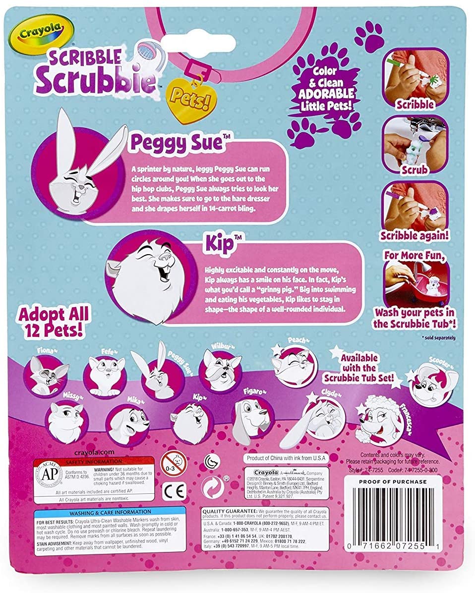 Buy Crayola Scribble Scrubbie Pets, Rabbit & Hamster | Yallatoys.com