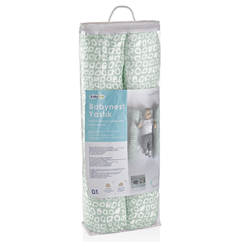 Babyjem Babynest U Shape  Pillow Green Square Babyjem Yallatoys