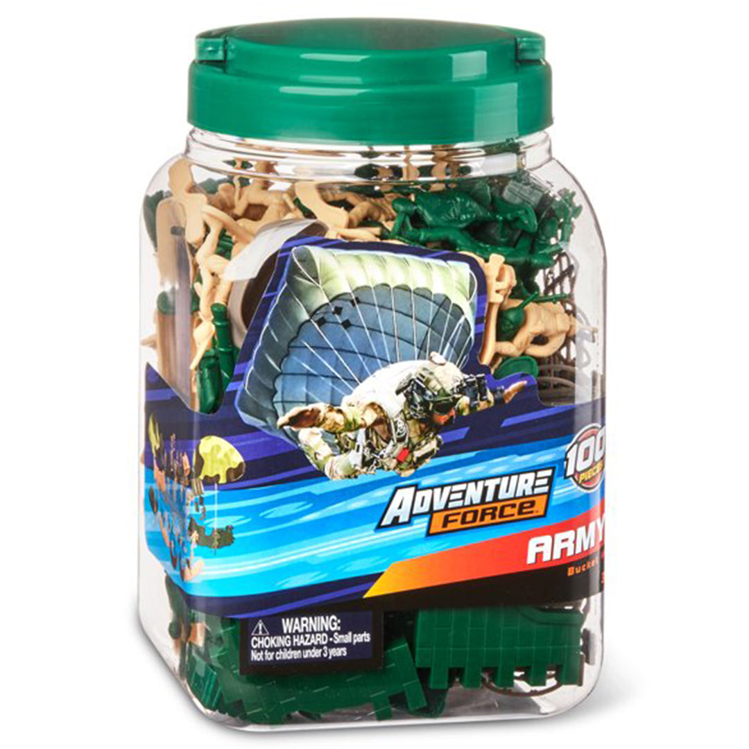 Buy Boley Adventure Force Army Bucket 100 Pieces | Yallatoys.com