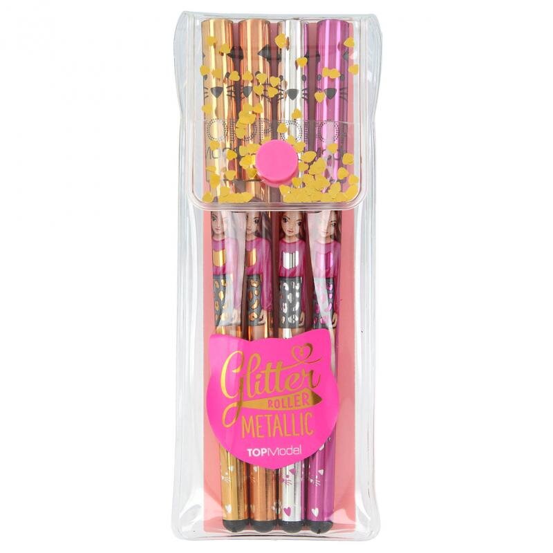 Buy Top Model Glitter Metallic 4 Gel Pen Set | Yallatoys.com