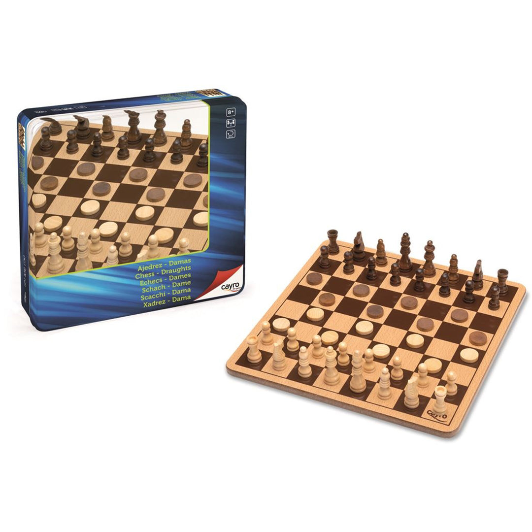 Buy Cayro Chess And Draughts Metal Box | Yallatoys.com