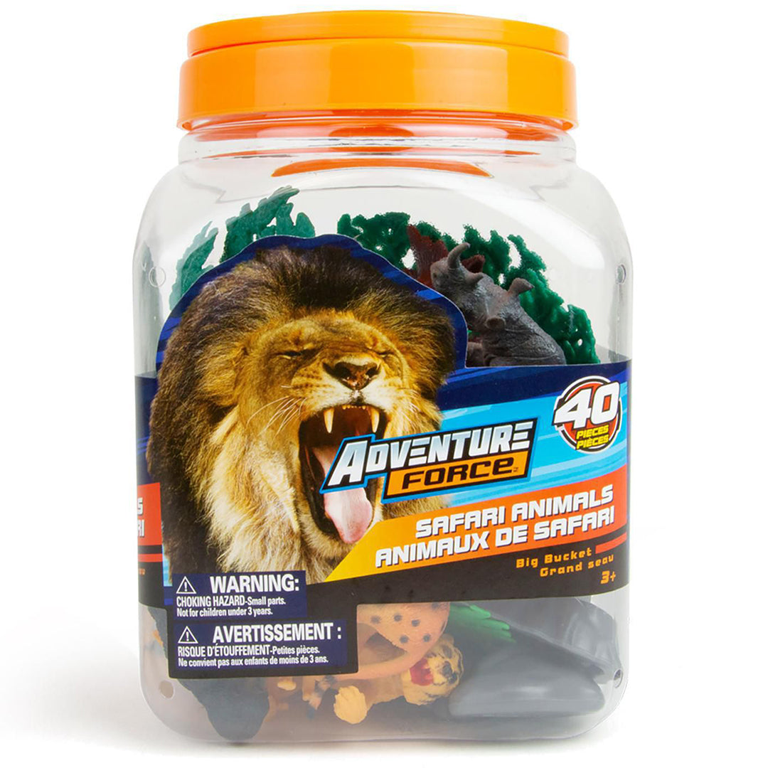 Buy Boley Adventure Force Safari Animals Bucket 40pcs | Yallatoys.com