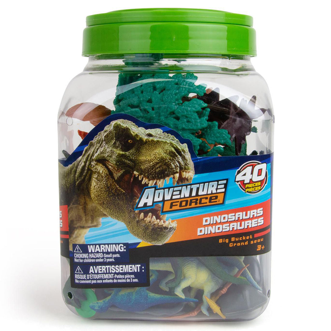 Buy Boley Adventure Force Dinosaurs Bucket 40pcs | Yallatoys.com