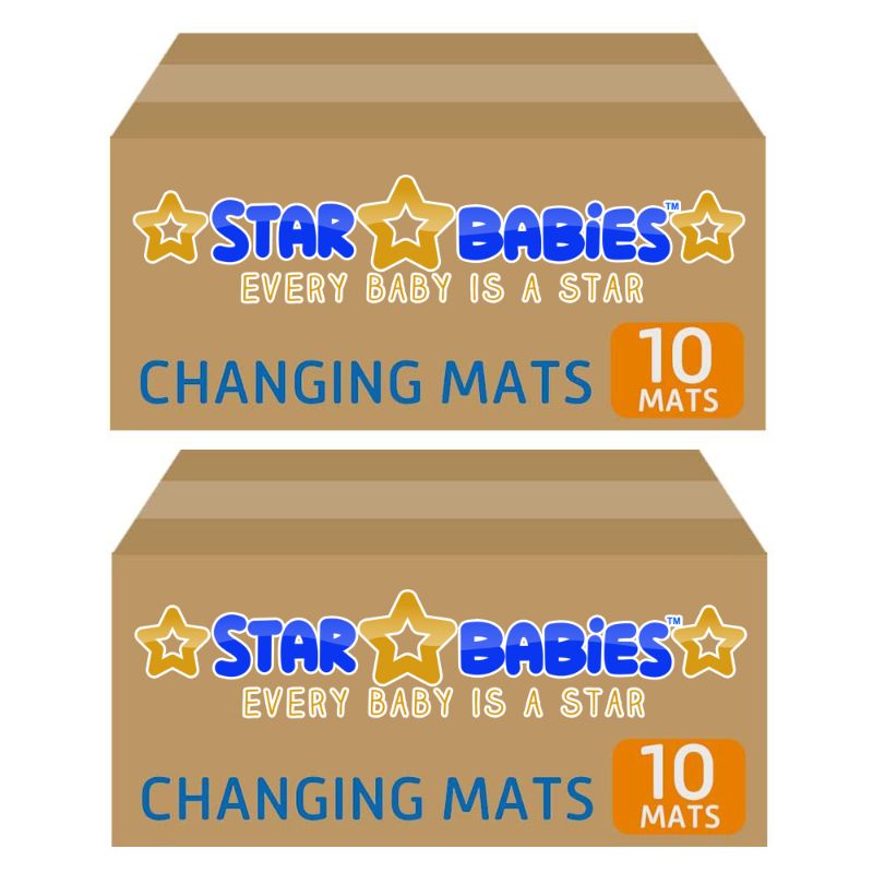 Star Babies Disposable Changing Mats 45X60Cm  Large  Pack Of 10 Pink Star Babies Yallatoys