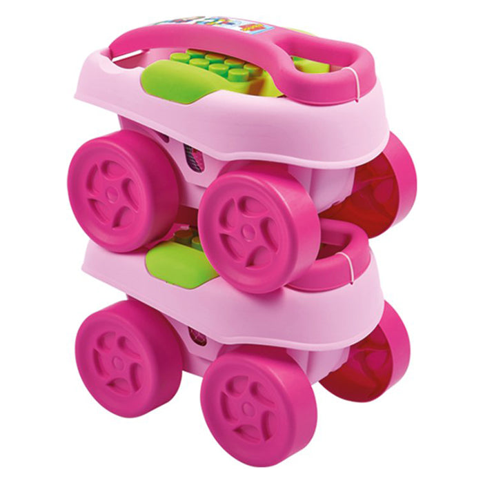 Buy Ecoiffier Maxi Abrick 40 Pcs Pink Trolle | Yallatoys.com
