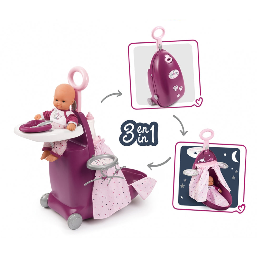 Buy Smoby Baby Nurse Nursery Suitcase 3 In 1 | Yallatoys.com