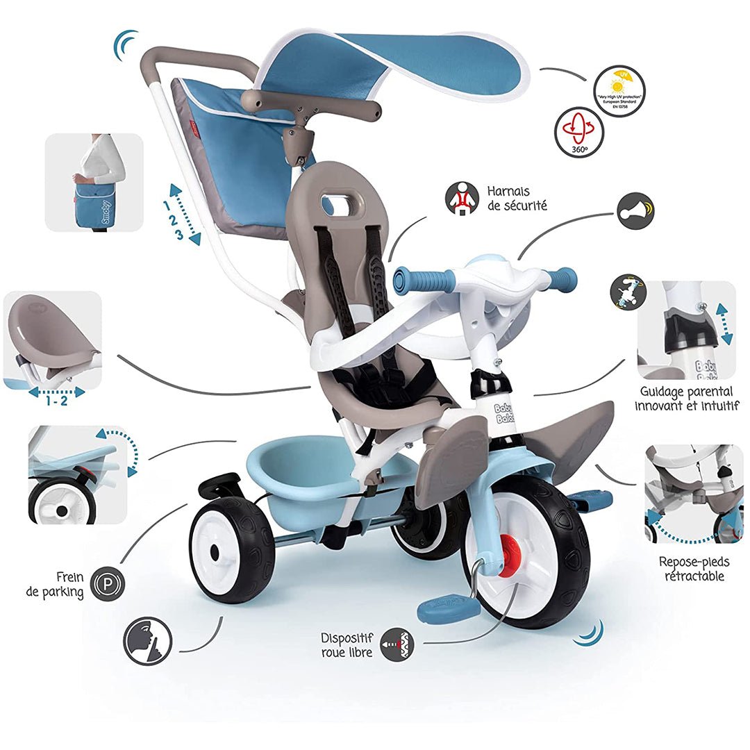 Buy Smoby Baby Balade Tricycle Blue | Yallatoys.com