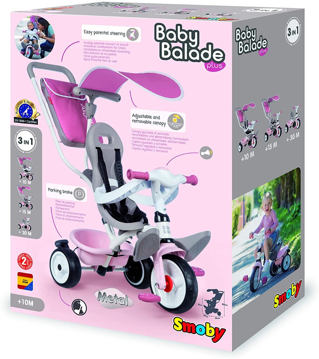 Buy Smoby Baby Balade Tricycle Rosa | Yallatoys.com