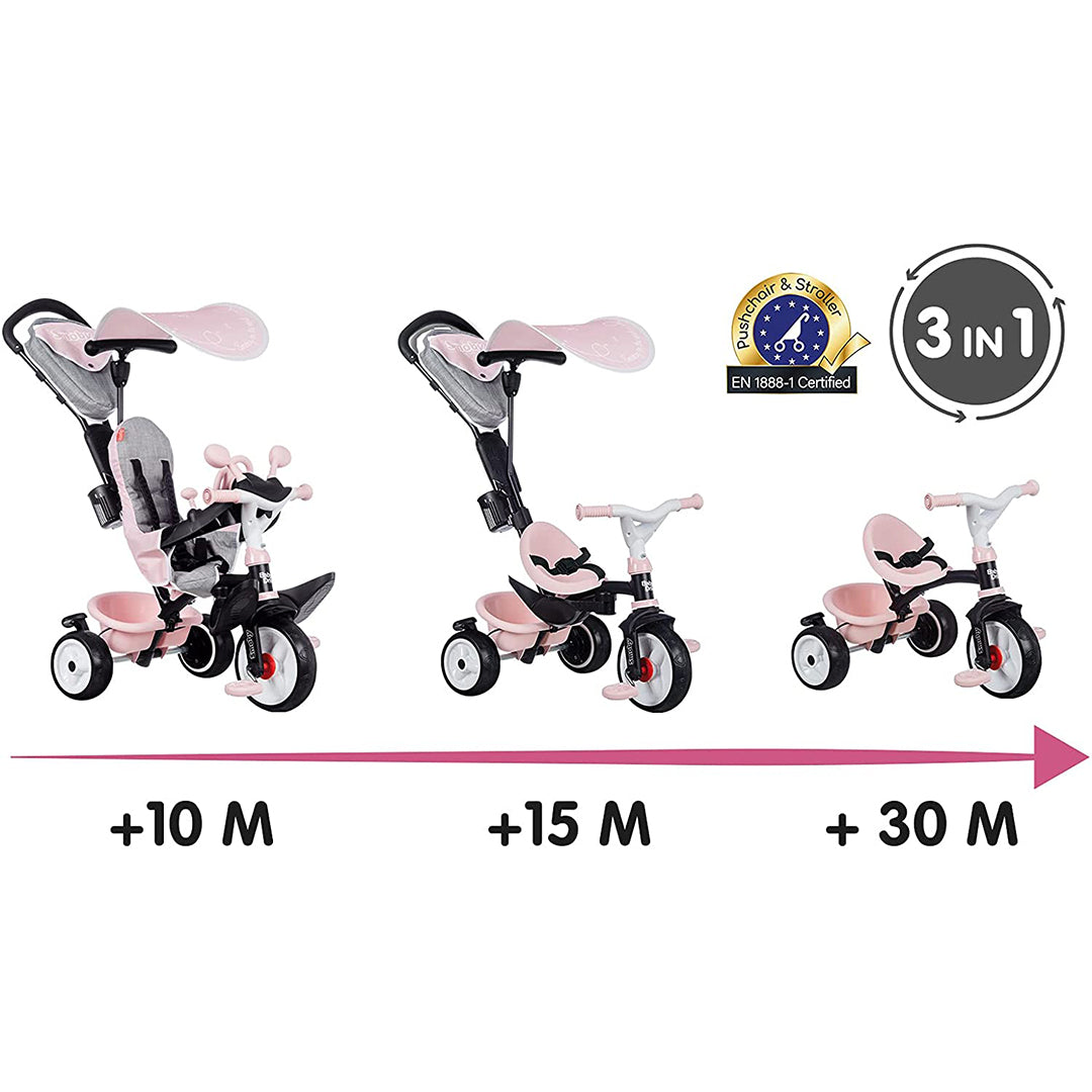 Buy Smoby Tricycle Baby Driver Plus Pink | Yallatoys.com