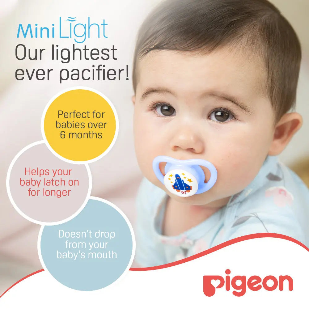 Pigeon Minilight Pacifier Double M  Boy Aeroplane & Elephant Pigeon Yallatoys