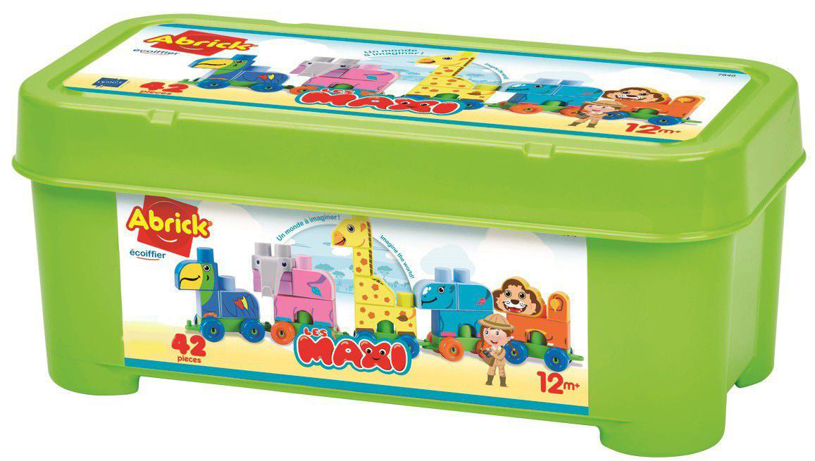 Buy Ecoiffier Abrick Maxi Animal Train 42pcs | Yallatoys.com
