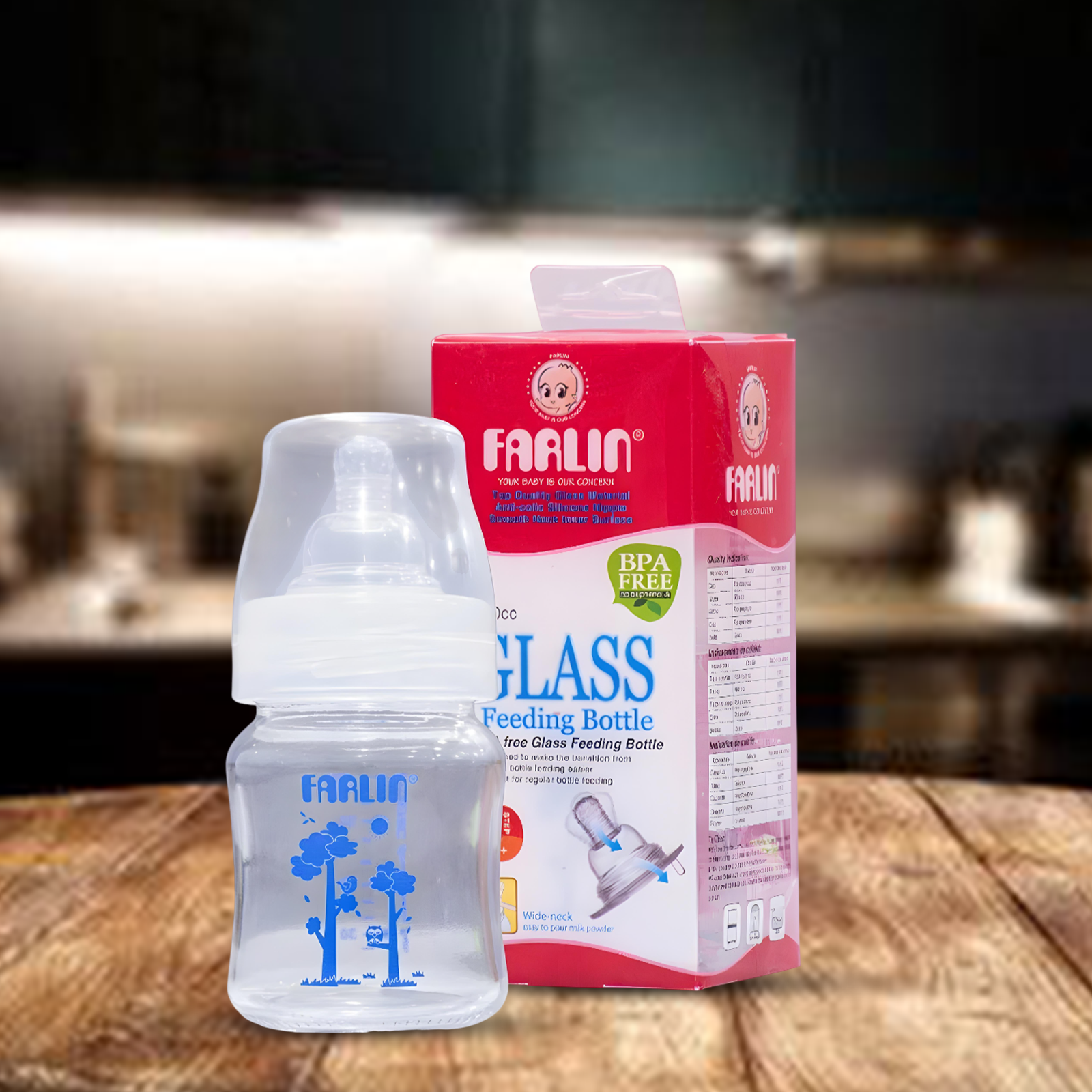 Farlin Wide Neck Glass Feeder 150Ml Farlin Yallatoys