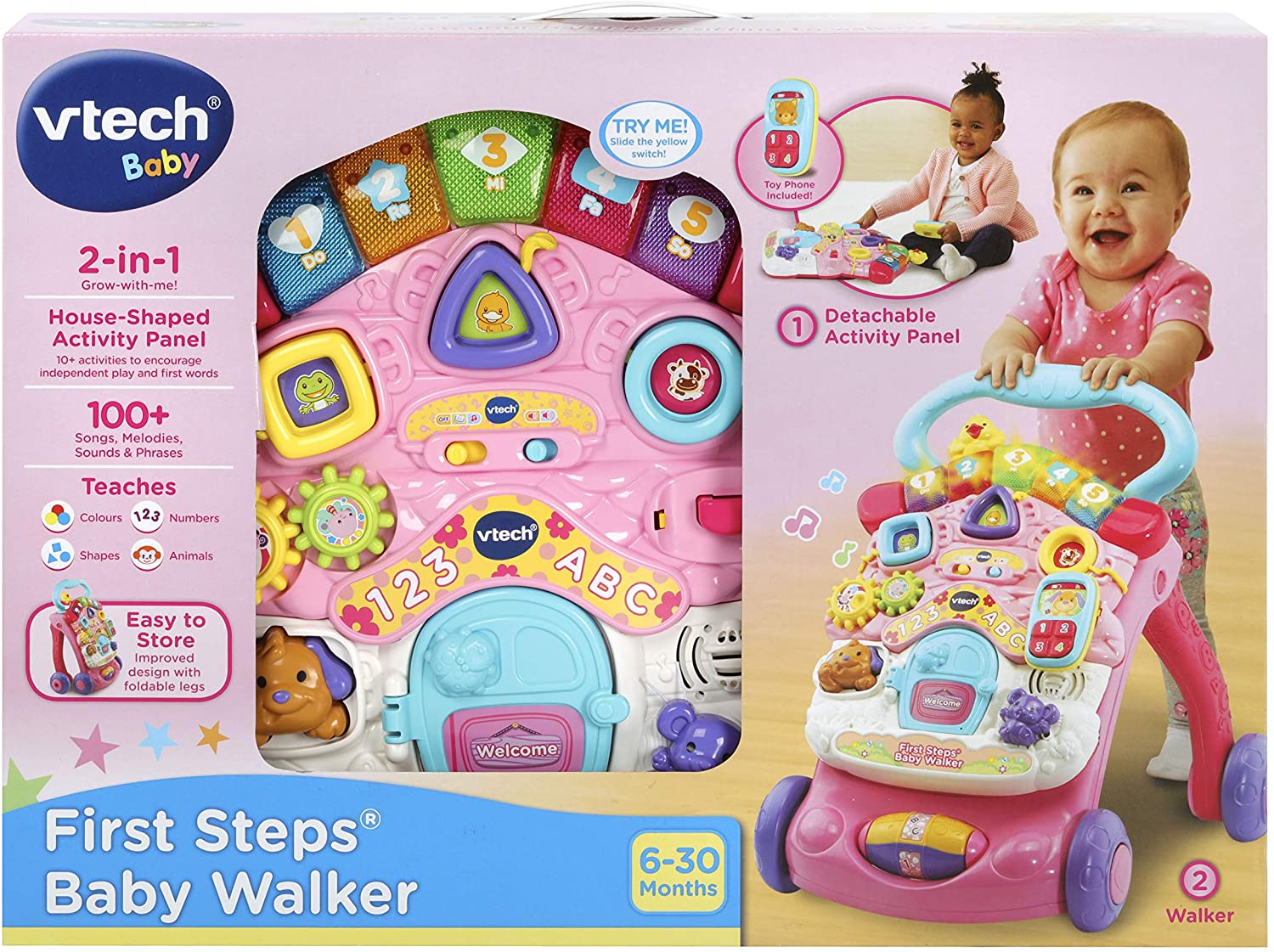 Buy VTech First Steps Baby Walker Pink | Yallatoys.com