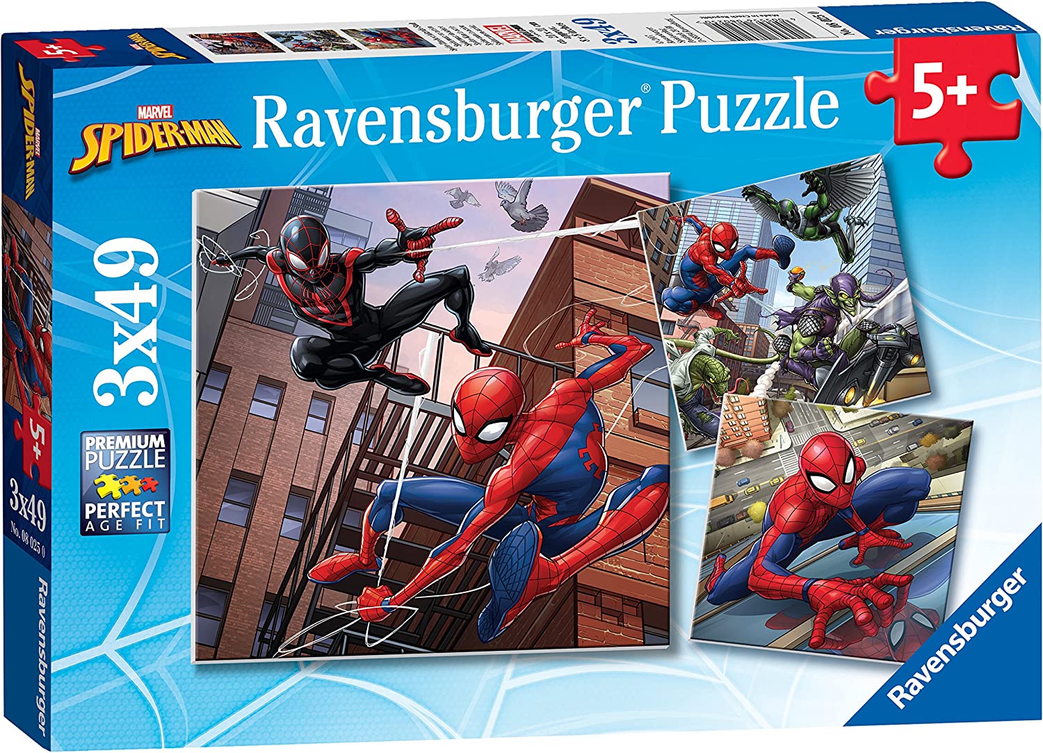 Buy Ravensburger Marvel Spiderman 3 in 1 49pcs Piece Jigsaw Puzzle | Yallatoys.com