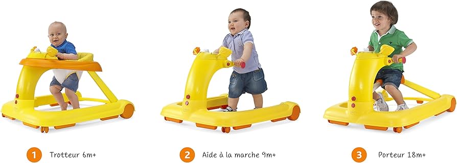 Chicco 123 Baby Walker Orange Chicco Yallatoys