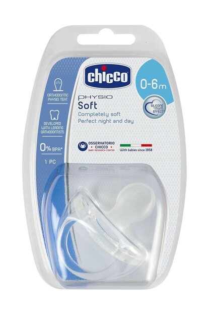 Chicco Baby Physio Soft Silicone Soother - 0-6m - 1Pcs Chicco Yallatoys