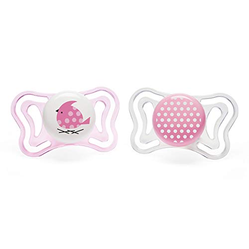 Chicco Silicone Soother Physio Light Girl 2-6M - 2PCS Chicco Yallatoys