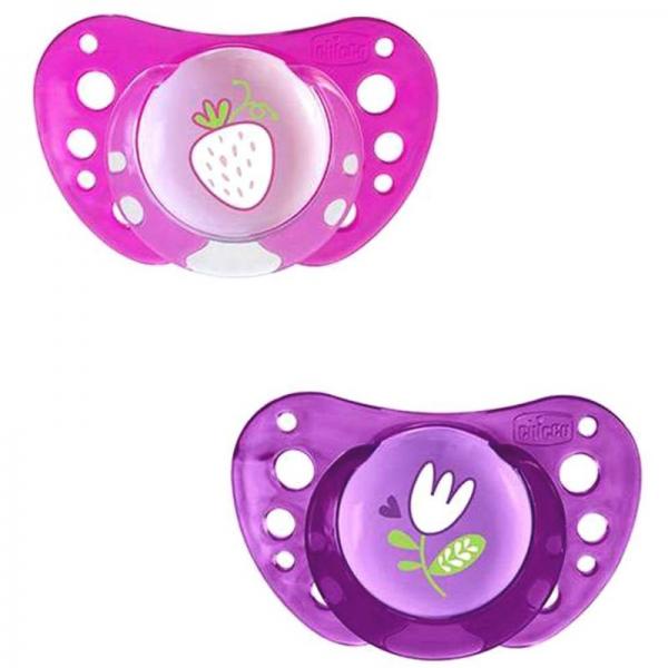 Chicco Silicone Soother Physio Air Pink 16-36M - 2PCS Chicco Yallatoys