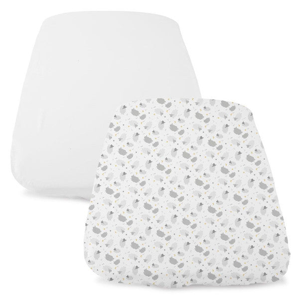 Chicco - Fitted Sheets For Next2Me Forever - 2Pc-Set -  Grey Sheep Chicco Yallatoys