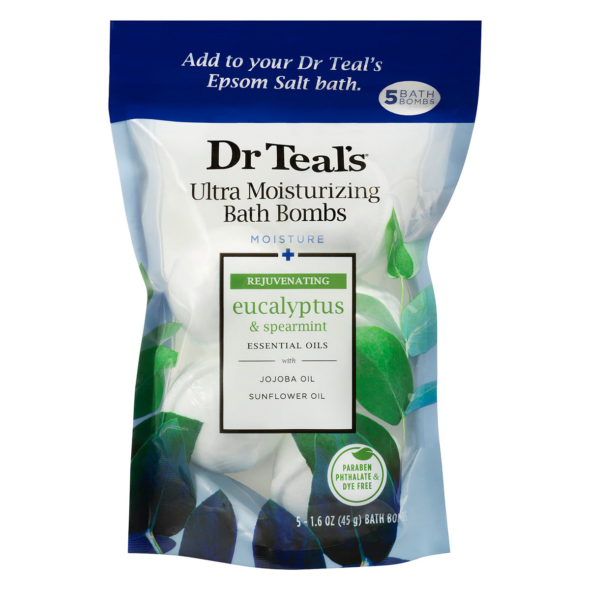 Dr Teals Eucalyptus Moisturizing Bath Bombs Set 5pcs 45g Dr Teal's Yallatoys