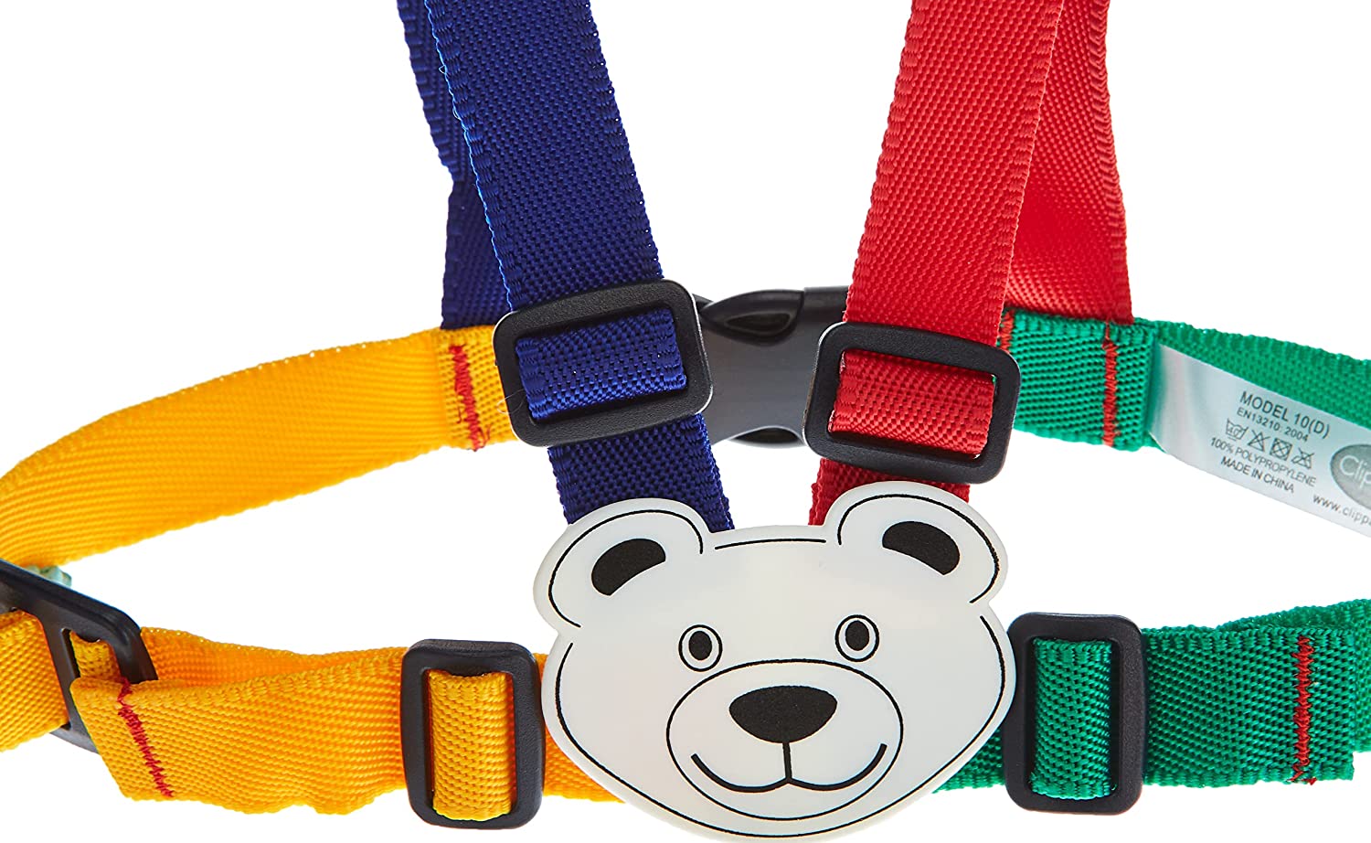 Clippasafe Designer Teddy  Harness & Reins With Anchor Straps  Multicolor Clippasafe Yallatoys