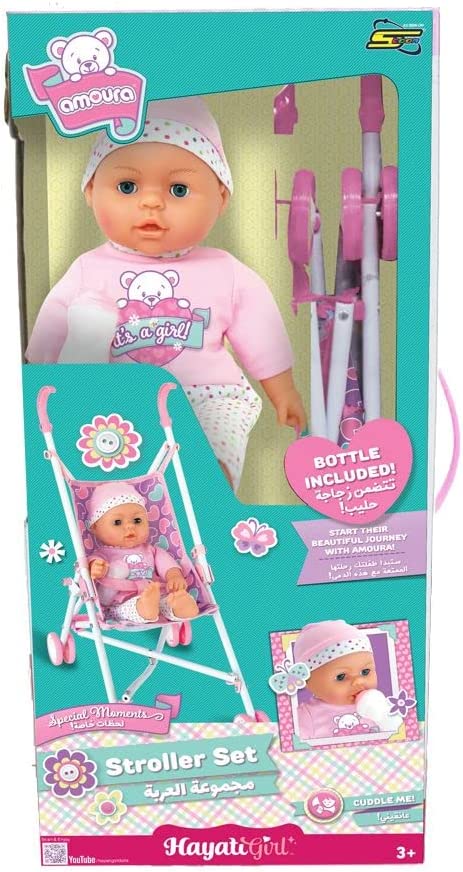 Buy Baby Amoura Stroller Set With 16inch Doll | Yallatoys.com