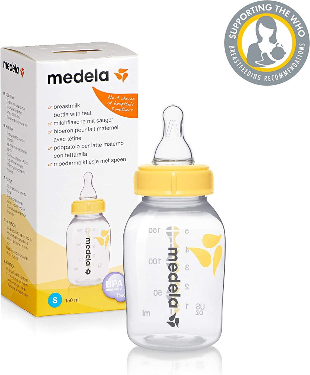 Medela Breast Milk Bottle 150 Ml With Teats Medela Yallatoys