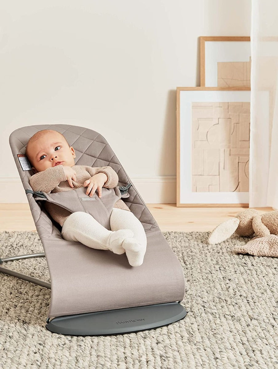 BABYBJORN  Bouncer Bliss, Sand grey, Cotton BabyBjorn Yallatoys