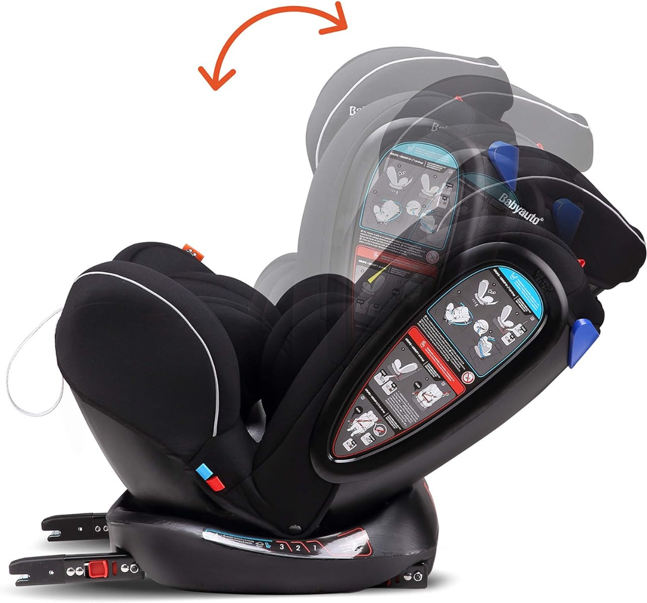 Babyauto Noefix 0123 
(0 12Y  
Car Seat
(Black With Black Base Babyauto Yallatoys