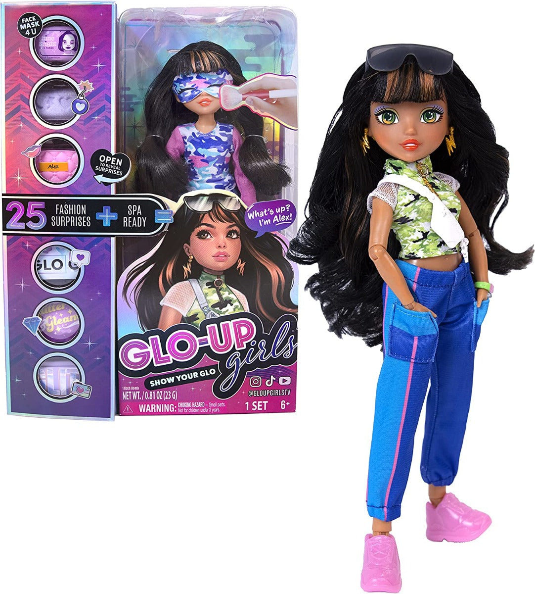 Buy Glo Up Girls Alex Latina Hispanic Girl Fashion Doll with 25 Fabulous Surprises | Yallatoys.com