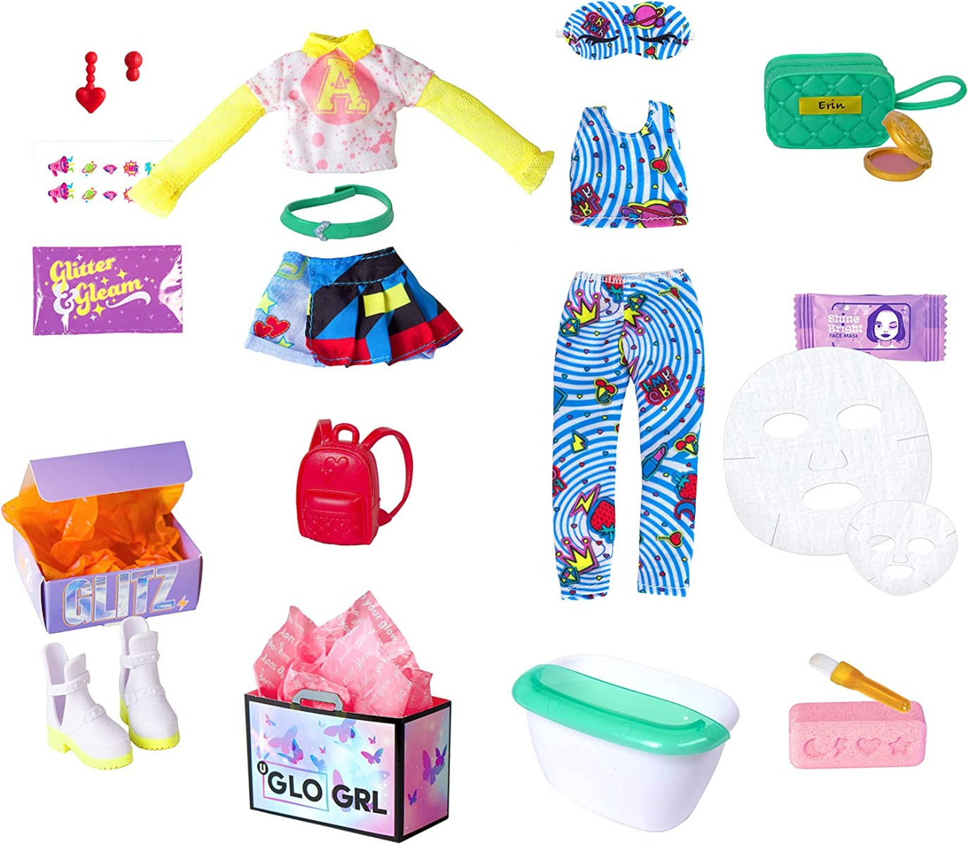 Buy Glo Up Girls Erin Alternative Girl Fashion Doll with 25 Fabulous Surprises | Yallatoys.com