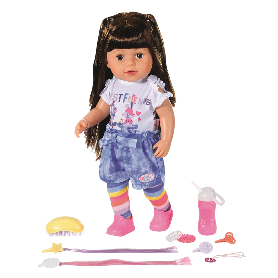 Buy Baby Born Sister brunette 43cm | Yallatoys.com