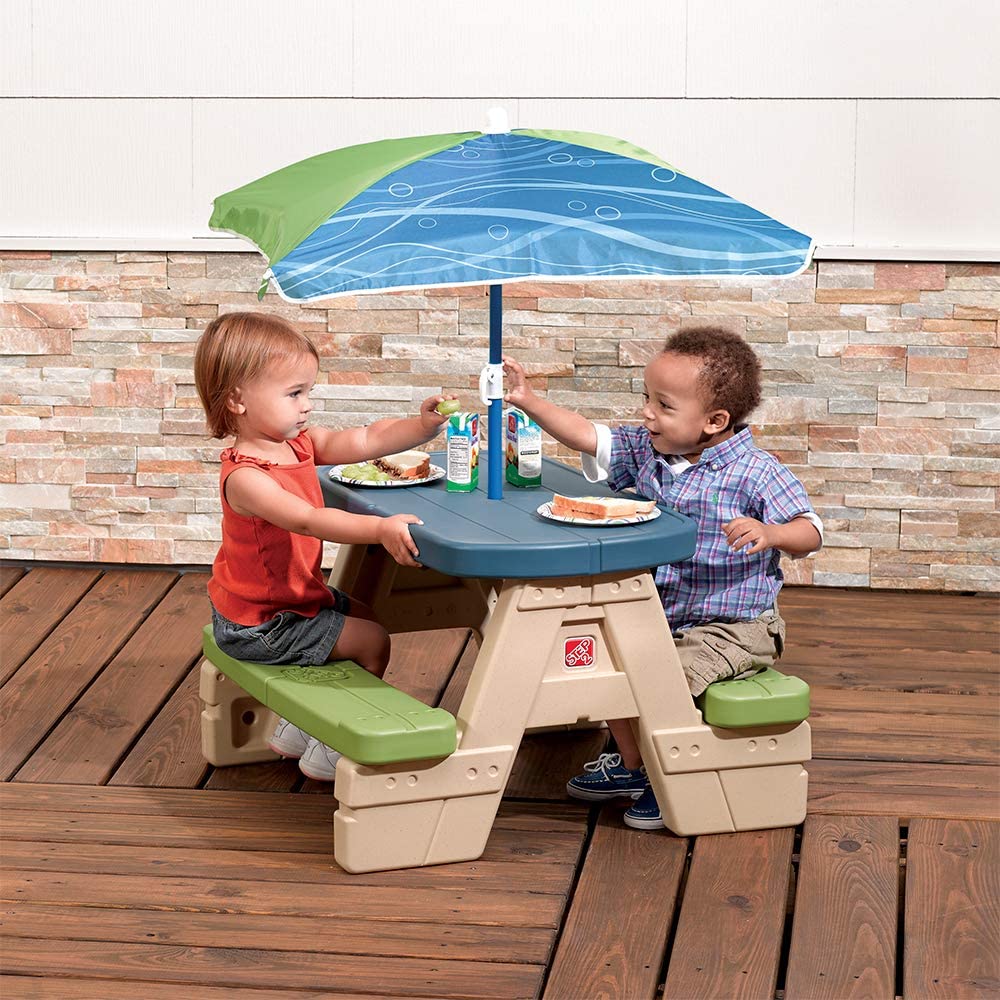 Buy Step2 Sit&Play Picnic Table With Umbrella | Yallatoys.com